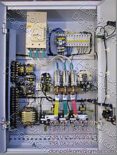 Защитная панель крана со схемой управления грейфером
