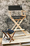 Складний візажний стілець  Модель Р4 натуральне дерево, фото 7
