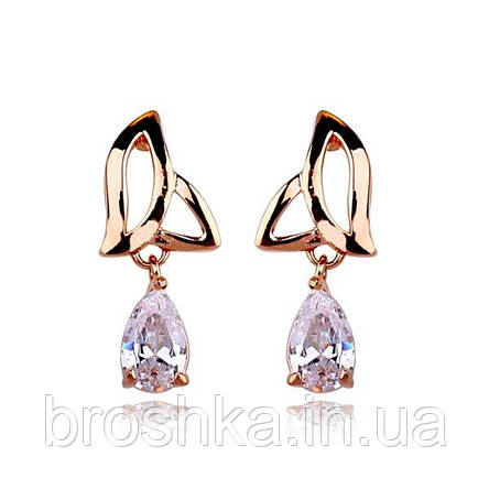Сережки ювелірна біжутерія xuping з камінням Swarovski, фото 2