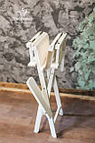 Складний стілець для макіяжу, барний стілець Модель Р1 білий, фото 3
