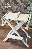 Складний стілець для макіяжу, барний стілець Модель Р1 білий, фото 4