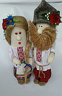 Домовик лялька в українському стилі Пара 2 лялька-оберіг каркасна ціна за 2 ляльки