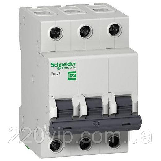 Автоматичний вимикач 20A 4,5kA 3 полюси, C EZ9F34320 Easy9 Schneider Electric модульний автомат Шнайдер, фото 1