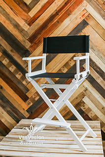 Високий стілець візажиста, барний стілець, Модель Р1 білий