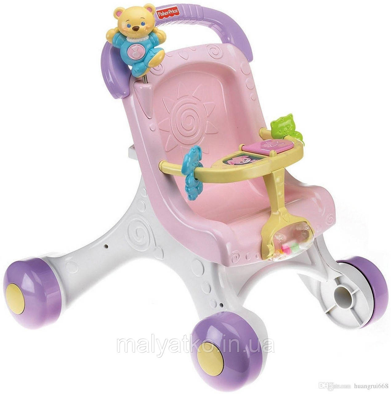 Fisher Price Ходунки коляска для ляльок Brilliant Basics Stroller Styled Stroll-Along, фото 1