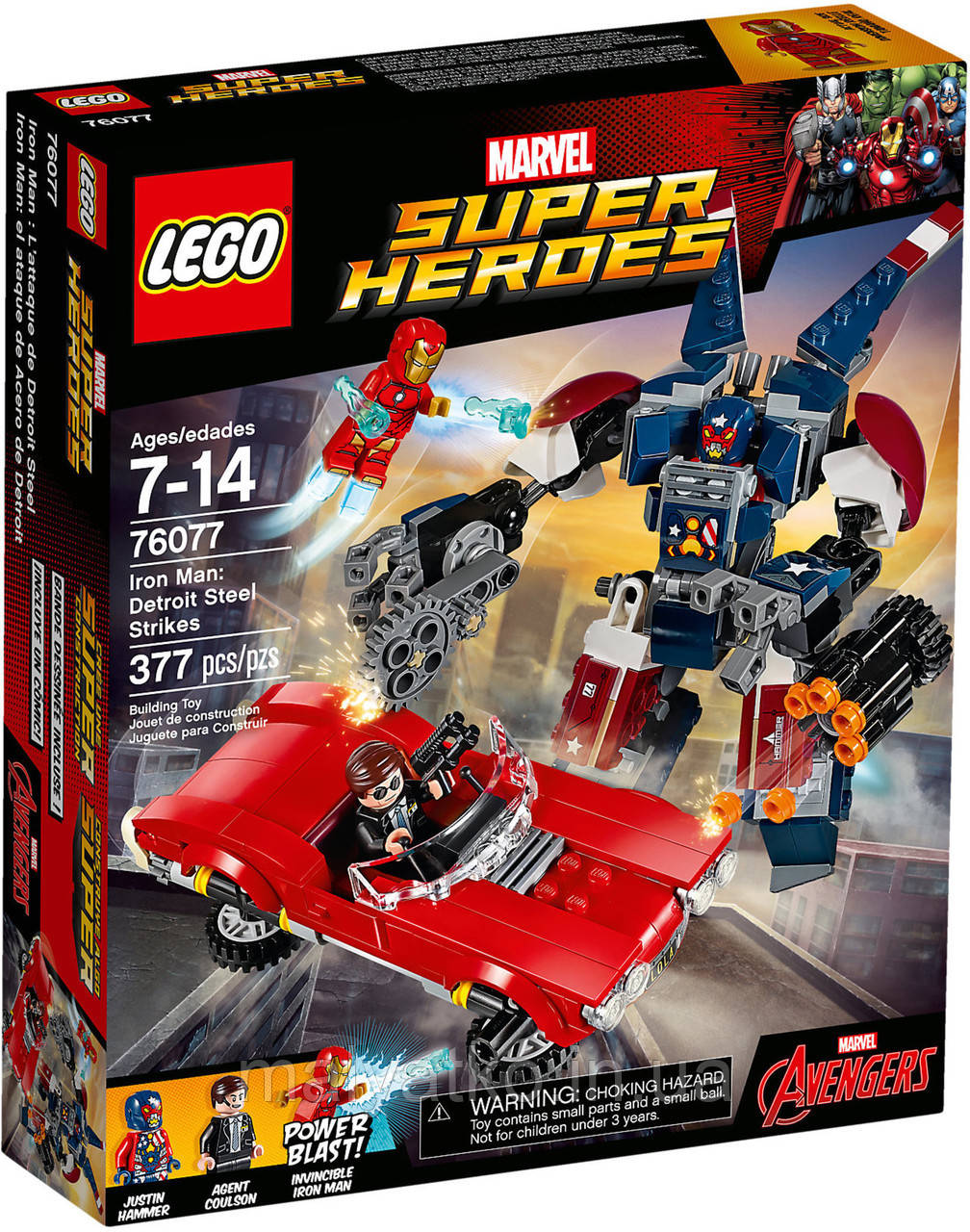 Lego Super Heroes Залізна людина Сталевий Детройт завдає удар 76077, фото 1