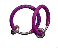 Cерьга кольцо обманка фиолетовый 10мм для пирсинга экзотик фиолетовый (носа,ушей,губ) с фиксатором