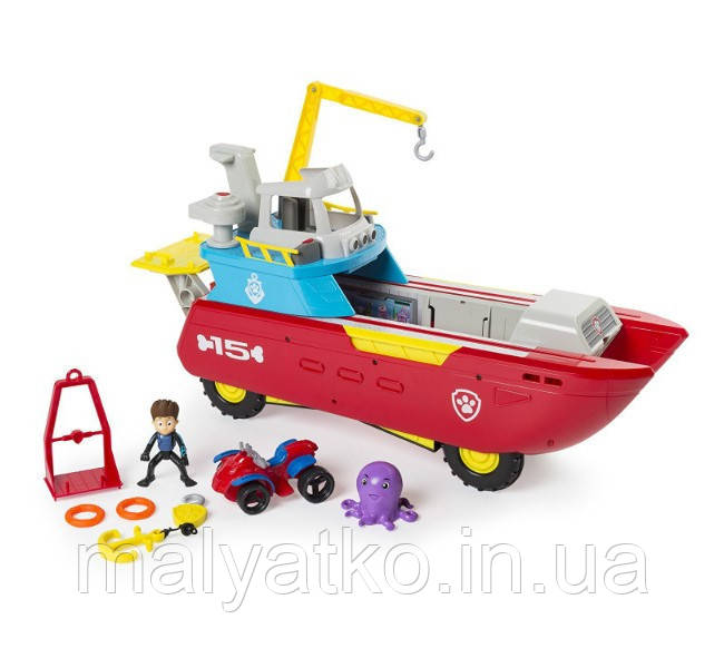 Paw Patrol Щенячий патруль Морський патруль Трансформується корабель Sea Patroller, фото 1
