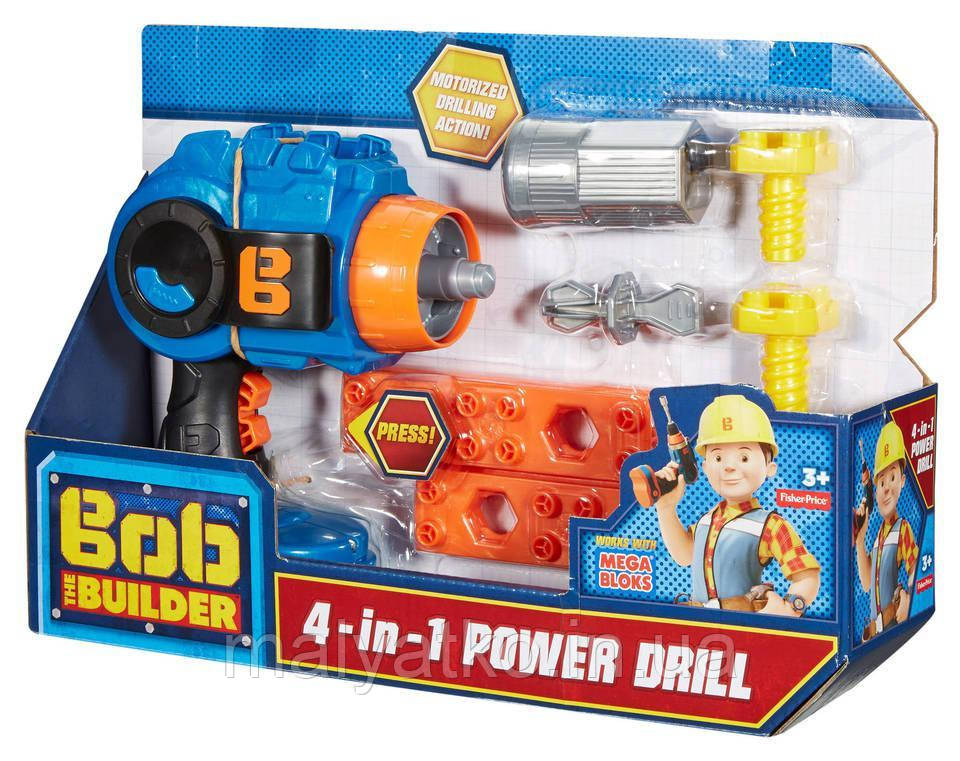 Дриль Fisher-Price Bob the Builder, 4-in-1 Power Drill, фото 1