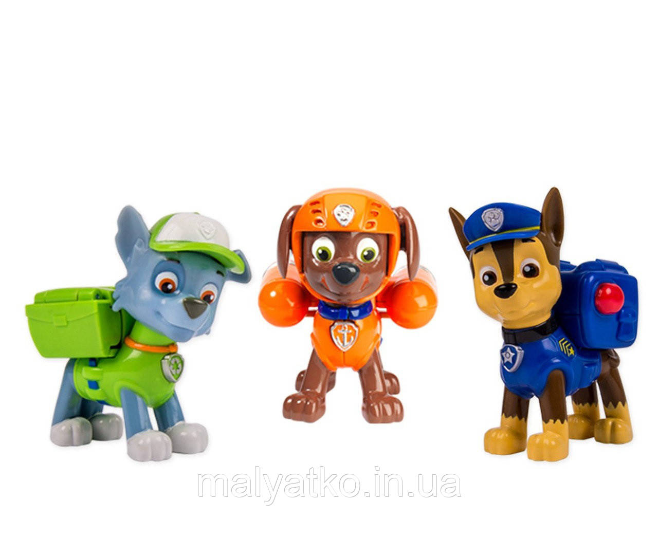 Paw Patrol Набір Дитячого Патруль Чейз, Роккі, Зума Action Pack Pups Chase, Rocky, Zuma, фото 1