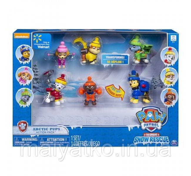Paw Snow Patrol Pups Щенячий патруль герої з механічною функцією, фото 1