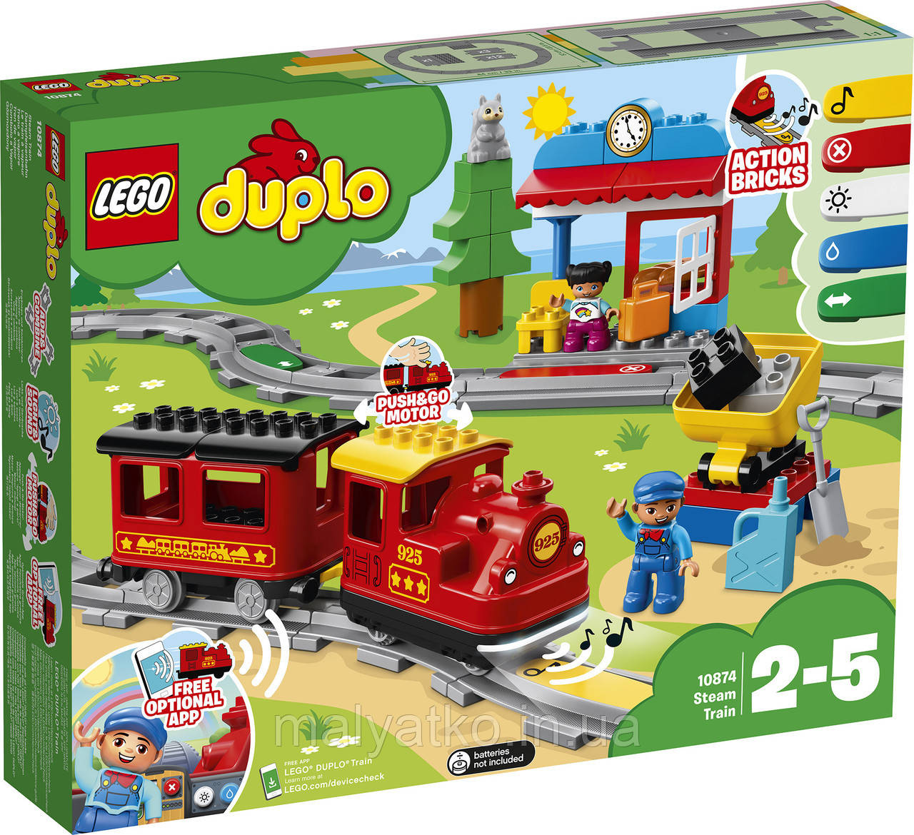 Lego Duplo Поїзд на паровій тязі 10874