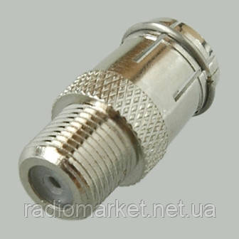 Перехідник гніздо TV( кільце) — гніздо F, 10 штук, фото 1