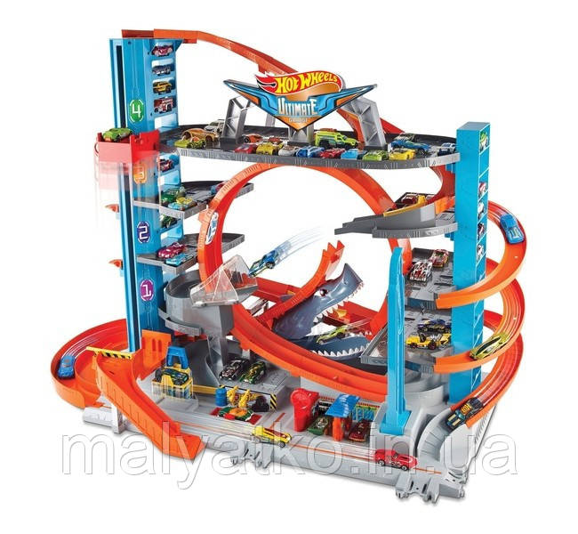 Хот Вілс Ультімейт гараж з Акулою Hot Wheels City Ultimate Garage with Shark, фото 1