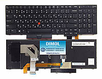 Оригинальная клавиатура для ноутбука Lenovo Thinkpad T570, T580, P51S, P52S series, ru, black, подсветка