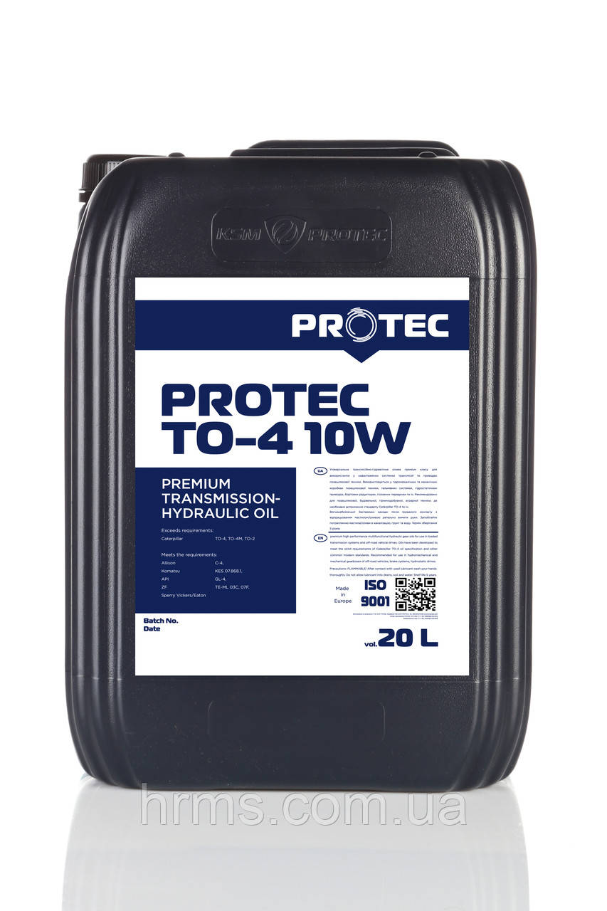 Масло трансмиссионно-гідравлічне PROTEC ТО-4 10W каністра 20 л
