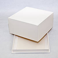 Коробка для торта, пирога, пирожных и чизкейка Белая 210*210*110