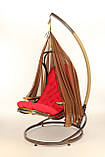 Підвісні гойдалки в стилі лофт ЄВА з червоним матрасом vg02/2, фото 2