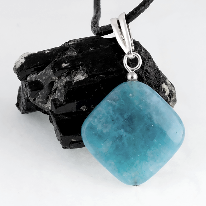 Аквамарин, срібло, кулон, 293КЛА