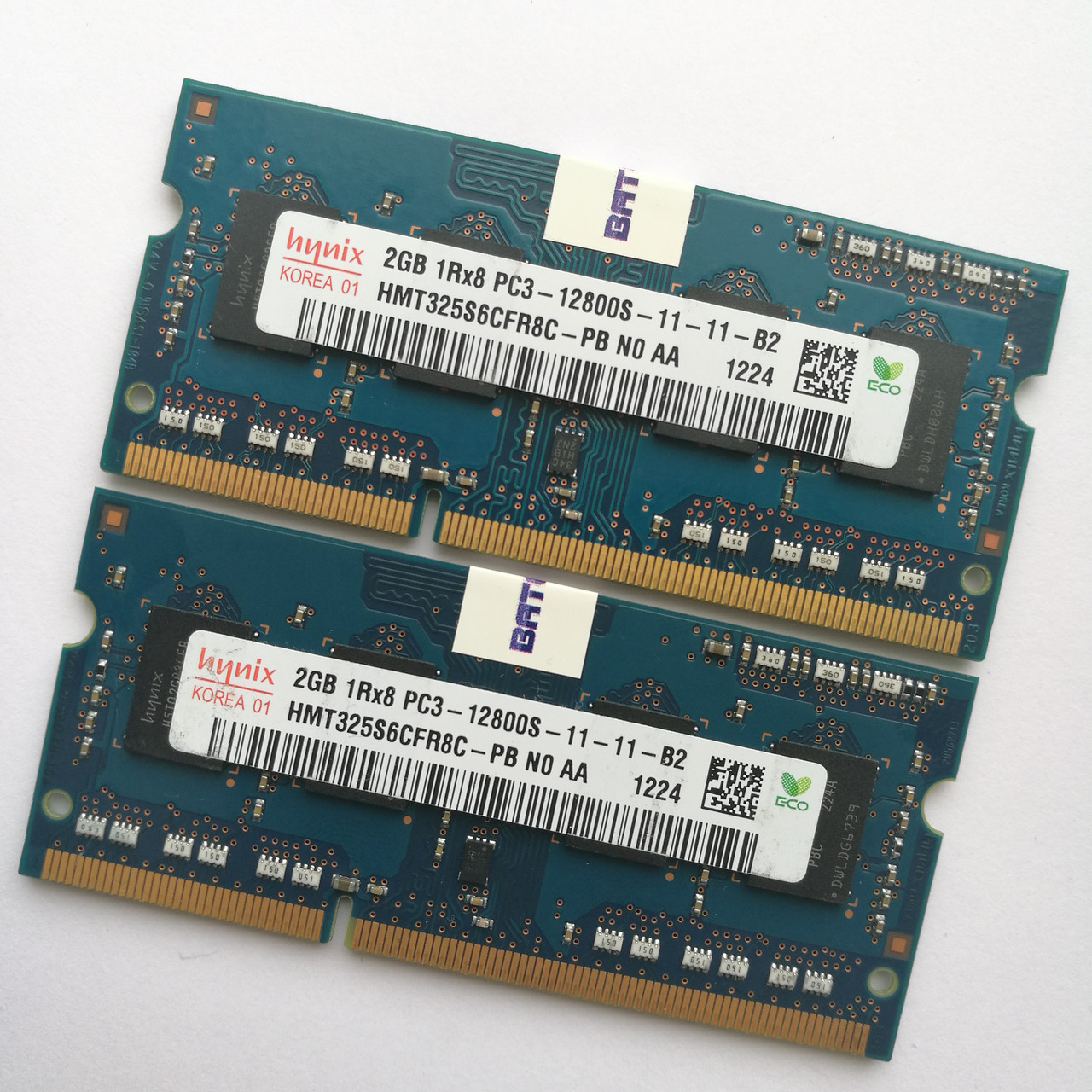 Оперативная память для ноутбука Hynix SODIMM DDR3 4Gb (2+2) 1600MHz 12800S CL11 (HMT325S6CFR8C-PB N0 AA) Б/У, фото 1