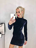Жіноча велюрова сукня, фото 3