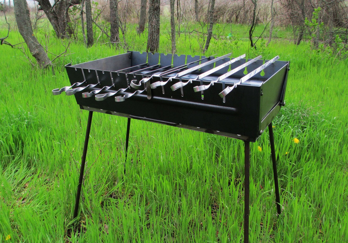 Розкладний мангал - валіза на 12 шампурів КК-М12, фото 1