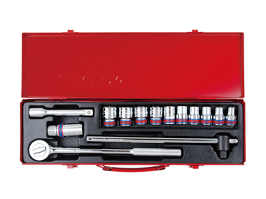 Набір головок 1/2" 14 од. 12-гр. дюйм KING TONY 4014SR (Тайвань), фото 1