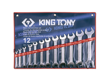 Набір ключів ріжкових 12шт. 1/4-1-1/4 KING TONY 1112SR (Тайвань)