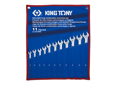Набір ключів комбі подовжених 11ед. (8-24 мм) чохол з треатона KING TONY 12A1MRN (Тайвань)