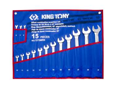 Набір ключів комбі 15ед. (6-32 мм) чохол з теторона KING TONY 1215MRN02 (Тайвань)