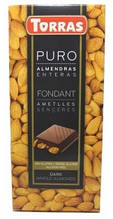 Шоколад чорний Torras Puro Almendras з мигдалем 200 г Іспанія (опт 5 шт)