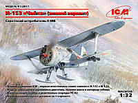 Истребитель Поликарпов И-153 "Чайка", 2 СВ зимний вариант. 1/32 ICM 32011