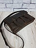 Сумка чоловіча "Бостон" з пряжками натуральна шкіра коричнева Crazy Horse, фото 6
