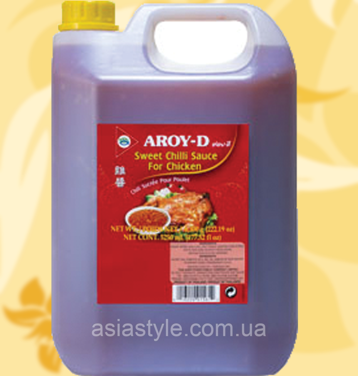 Соус солодкий чилі, для курки, Sweet Chilli Sauce for Chicken, Aroy-D, 5,4(4,5л), кг/уп,Таїланд, МоХВл, Ч