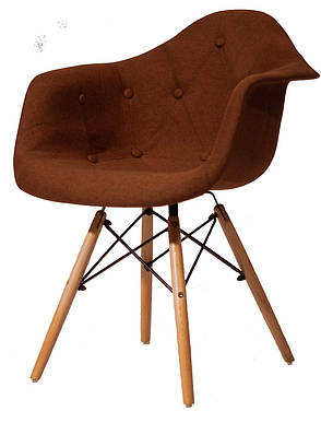 Крісло в скандинавському стилі Leon Soft віскоза Onder Mebli, колір коричневий К-10, фото 2
