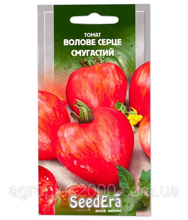 Насіння Томат індетермінантний Волове (Бичаче) Серце Смугасте 0,1 грама SeedEra
