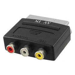Перехідник SCART — 3 x RCA (тюльпани) / S-Video