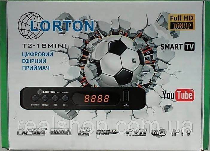 Т2 ресивер LORTON T2-18 mini HD, TV тюнер Т2 приемник - фото 1 - id-p857656715