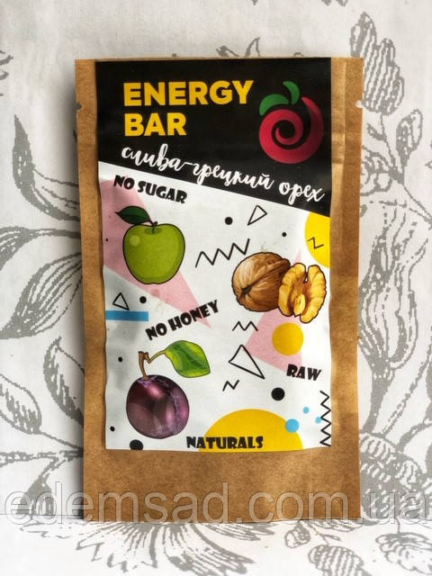 Енергетичний батончик зливу — волоський горіх "Fruity Yummy"