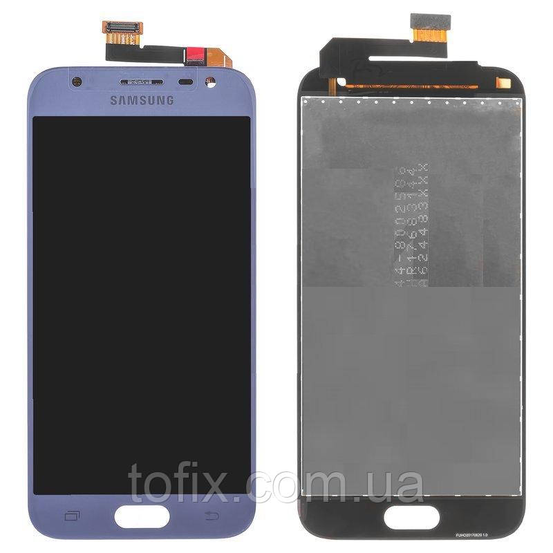 Дисплей для Samsung J330 Galaxy J3 (2017), модуль в зборі (екран і сенсор), голубой, оригінал