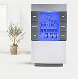 Термогігрометр CX-506 (0 °C... +50°C; 20%...95%) з календарем, годинником і будильником, фото 4