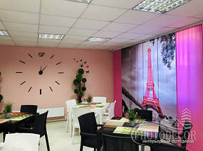 Японські фотошторы з Ейфелевою вежею з матеріалу габардин