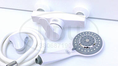 Білий змішувач для ванни пластиковий змішувач для душа фірми UDU код товара 10439, фото 2