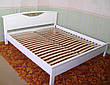 Ліжко двоспальне дерев'яне з масиву натурального дерева "Фантазія" від виробника, фото 4