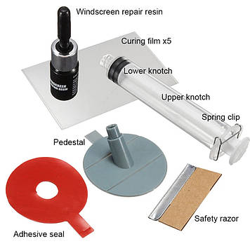 Ремкомплект для закладення тріщин, усунення відколів і подряпин на склі Windshield Repair Kit 