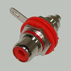 Гніздо RCA монтажне gold із ізолятором, корпус метал