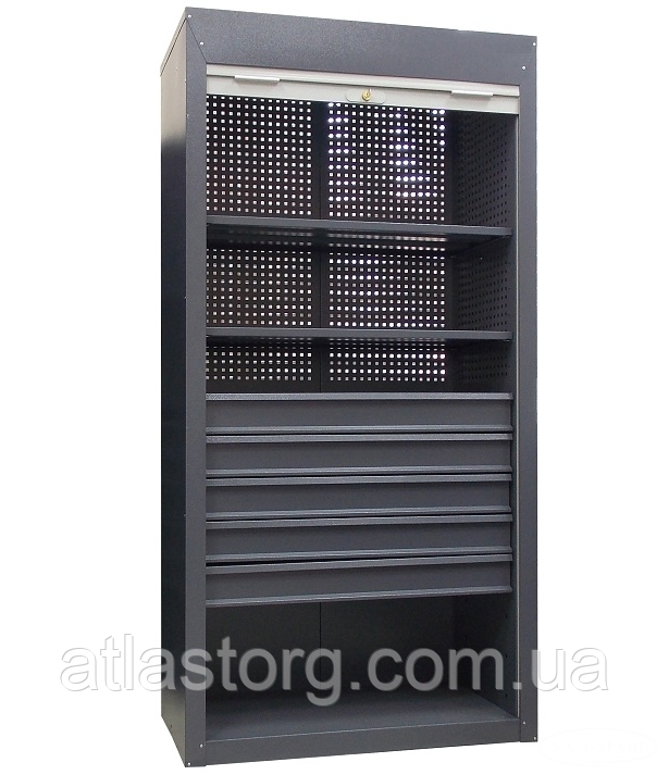 Шкаф инструментальный ролетный ШИ-10/2П/5В Р (2100х1045х500 мм), металлический шкаф для инструментов - фото 1 - id-p6363160
