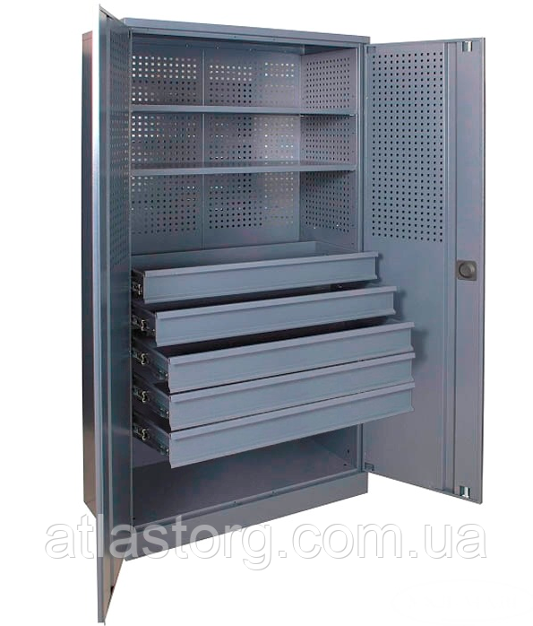 Шкаф инструментальный ШИ-10/2П/5В (1970х1000х500 мм), металлический шкаф для инструментов - фото 1 - id-p6363129