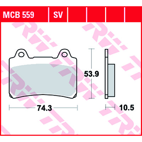 Мотоколодки TRW LUCAS MCB559 YAMAHA Drag Star XV/ Road Star /Silverado аналог FDB449, фото 2