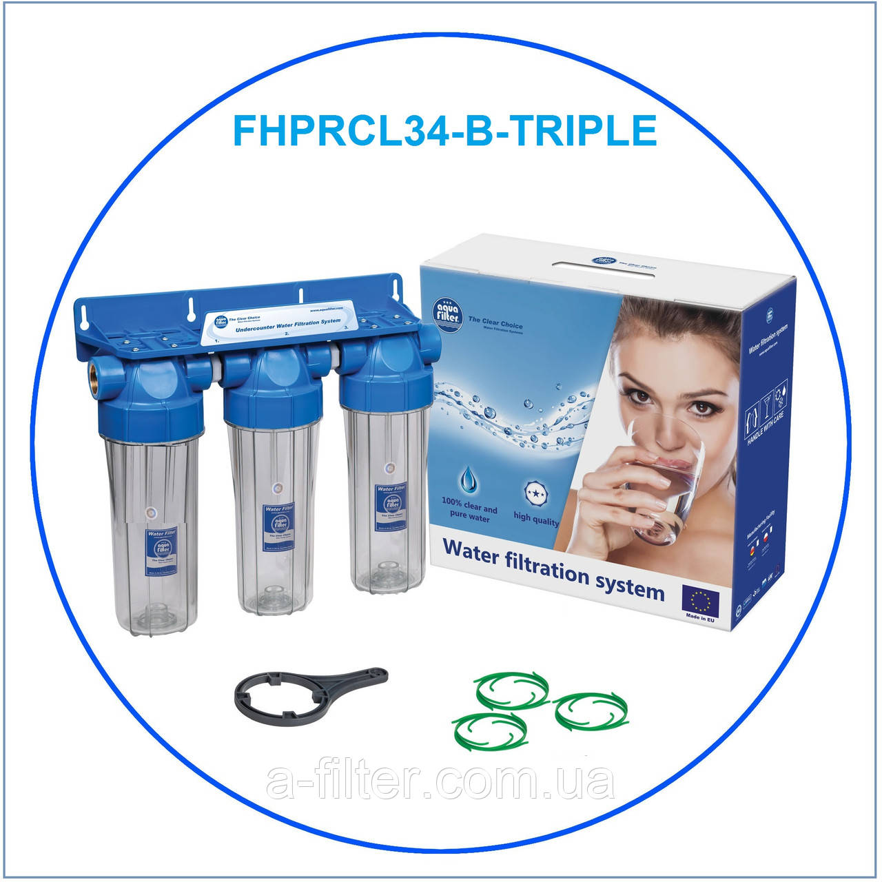 Потрійна система на базі корпусів серії FHPR-B з прозорими склянками, фото 1